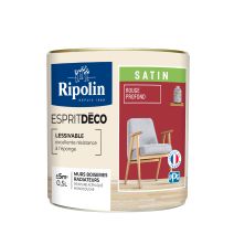 Peinture multisupport Esprit déco satin 0,5L rouge saint Emilion RIPOLIN
